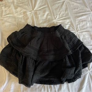 Aerie Rock N Ruffle Skirt Black